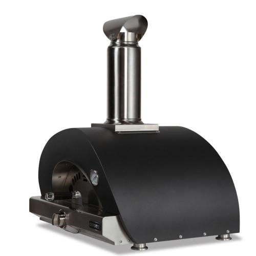 Coyote 30 Inch Countertop Hybrid Propane Gas  and  Wood Fired Multi Fuel Outdoor Pizza Oven   Matte Black
