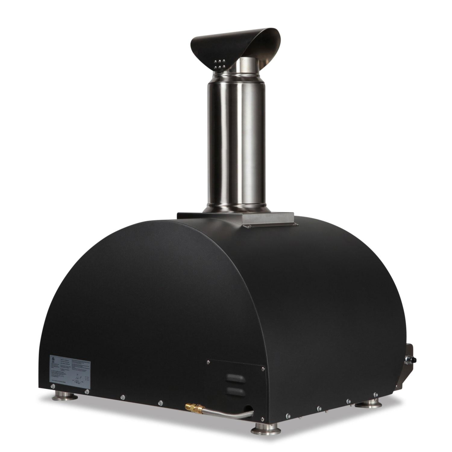 Coyote 30 Inch Countertop Hybrid Natural Gas  and  Wood Fired Multi Fuel Outdoor Pizza Oven   Matte Black