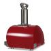 Coyote 30 Inch Countertop Hybrid Propane Gas  and  Wood Fired Multi Fuel Outdoor Pizza Oven   Red