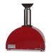 Coyote 30 Inch Countertop Hybrid Propane Gas  and  Wood Fired Multi Fuel Outdoor Pizza Oven   Red