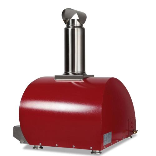 Coyote 30 Inch Countertop Hybrid Natural Gas  and  Wood Fired Multi Fuel Outdoor Pizza Oven   Red