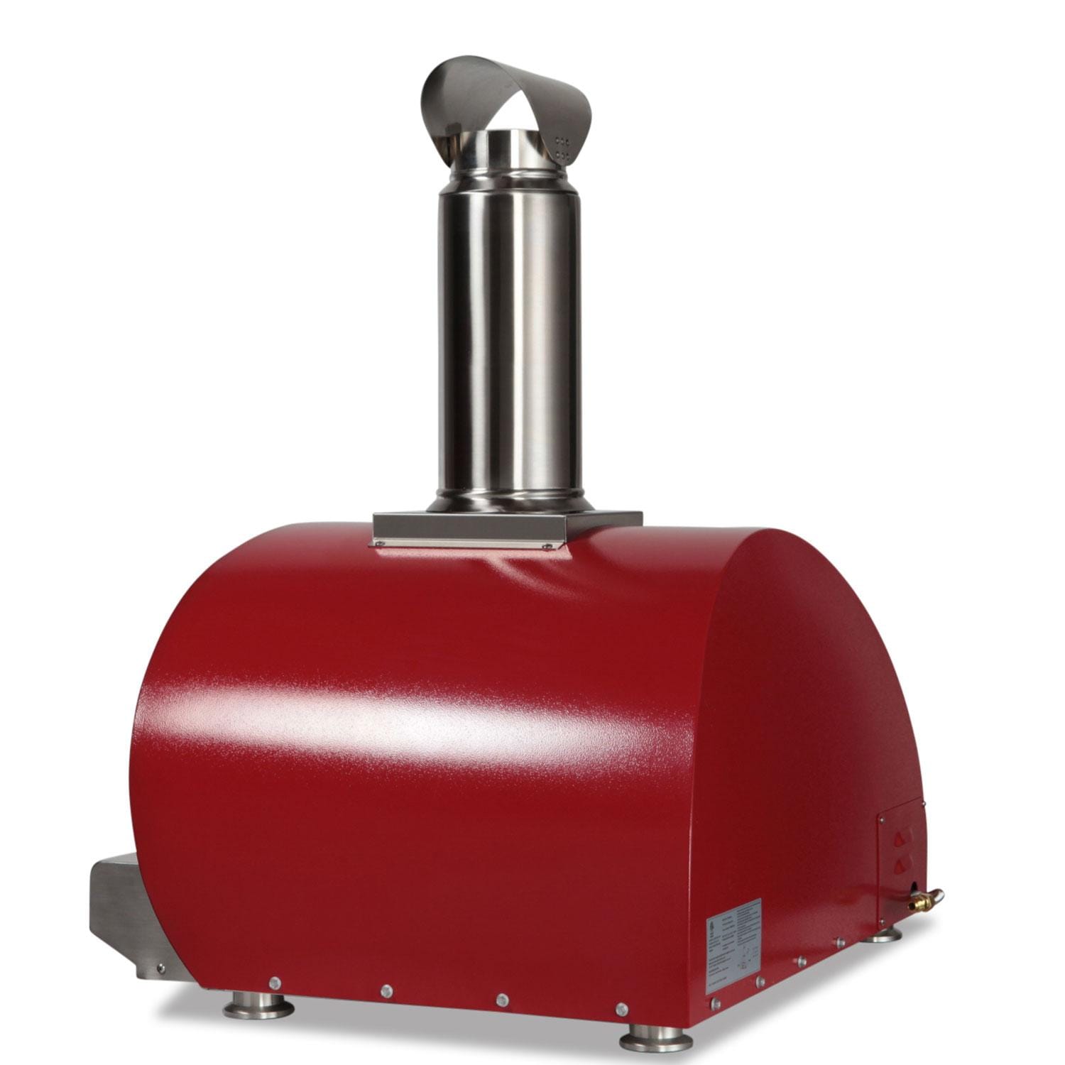 Coyote 30 Inch Countertop Hybrid Natural Gas  and  Wood Fired Multi Fuel Outdoor Pizza Oven   Red
