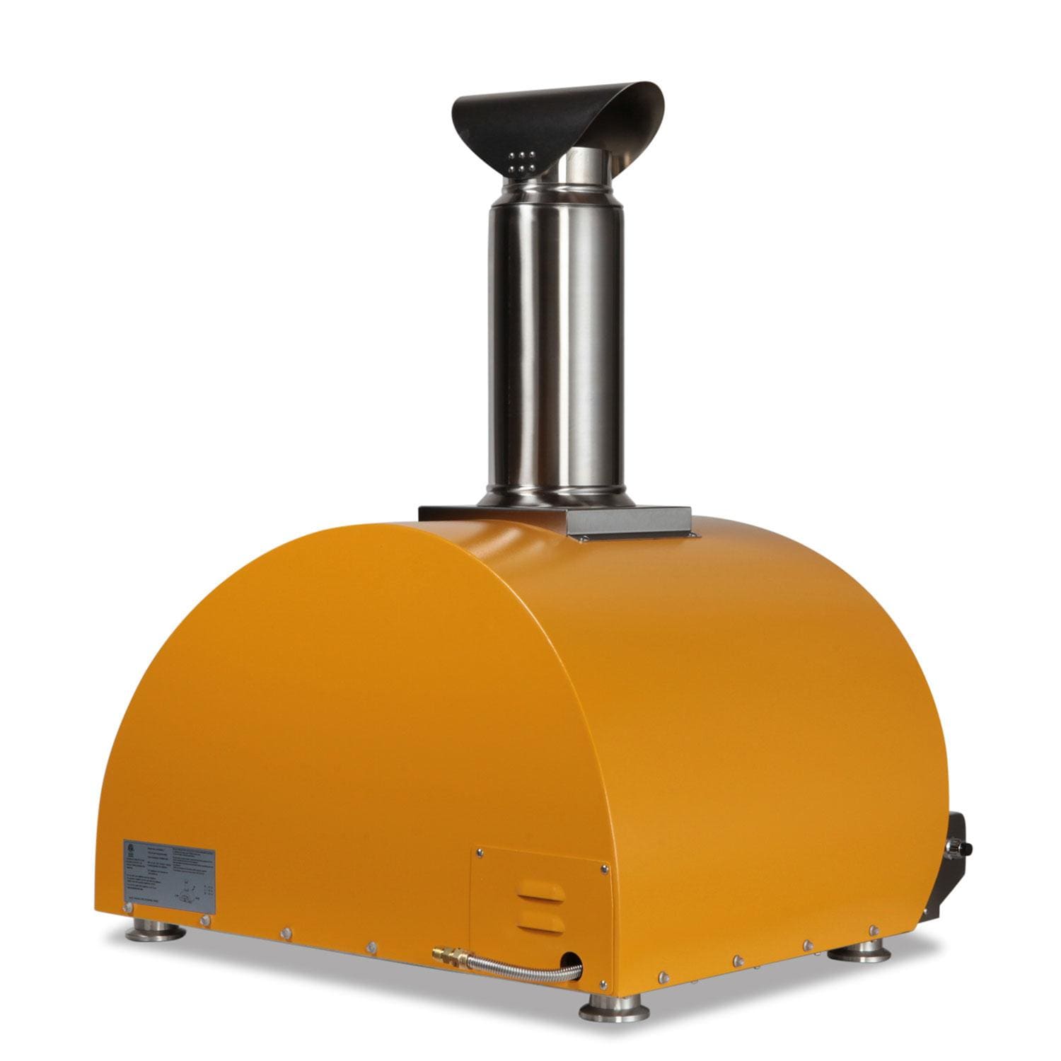 Coyote 30 Inch Countertop Hybrid Propane Gas  and  Wood Fired Multi Fuel Outdoor Pizza Oven   Yellow