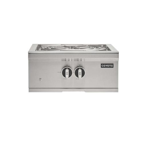 Coyote 60000 BTU Built In Natural Gas High Performance Power Burner with Wok Ring  and  Stainless Steel Lid