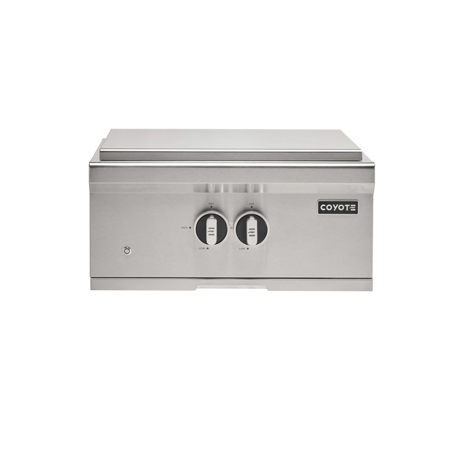 Coyote 60000 BTU Built In Natural Gas High Performance Power Burner with Wok Ring  and  Stainless Steel Lid