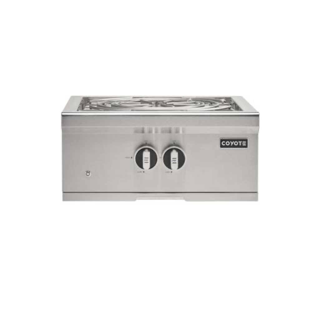 Coyote 60000 BTU Built In Natural Gas High Performance Power Burner with Wok Ring  and  Stainless Steel Lid