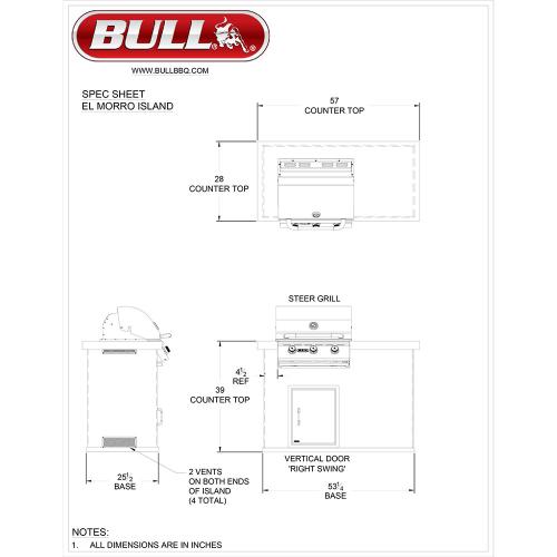 Bull BBQ Fully Assembled 5 Ft