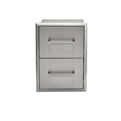 Coyote 16 Inch Stainless Steel Double Access Drawer250