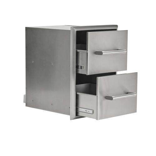 Coyote 16 Inch Stainless Steel Double Access Drawer