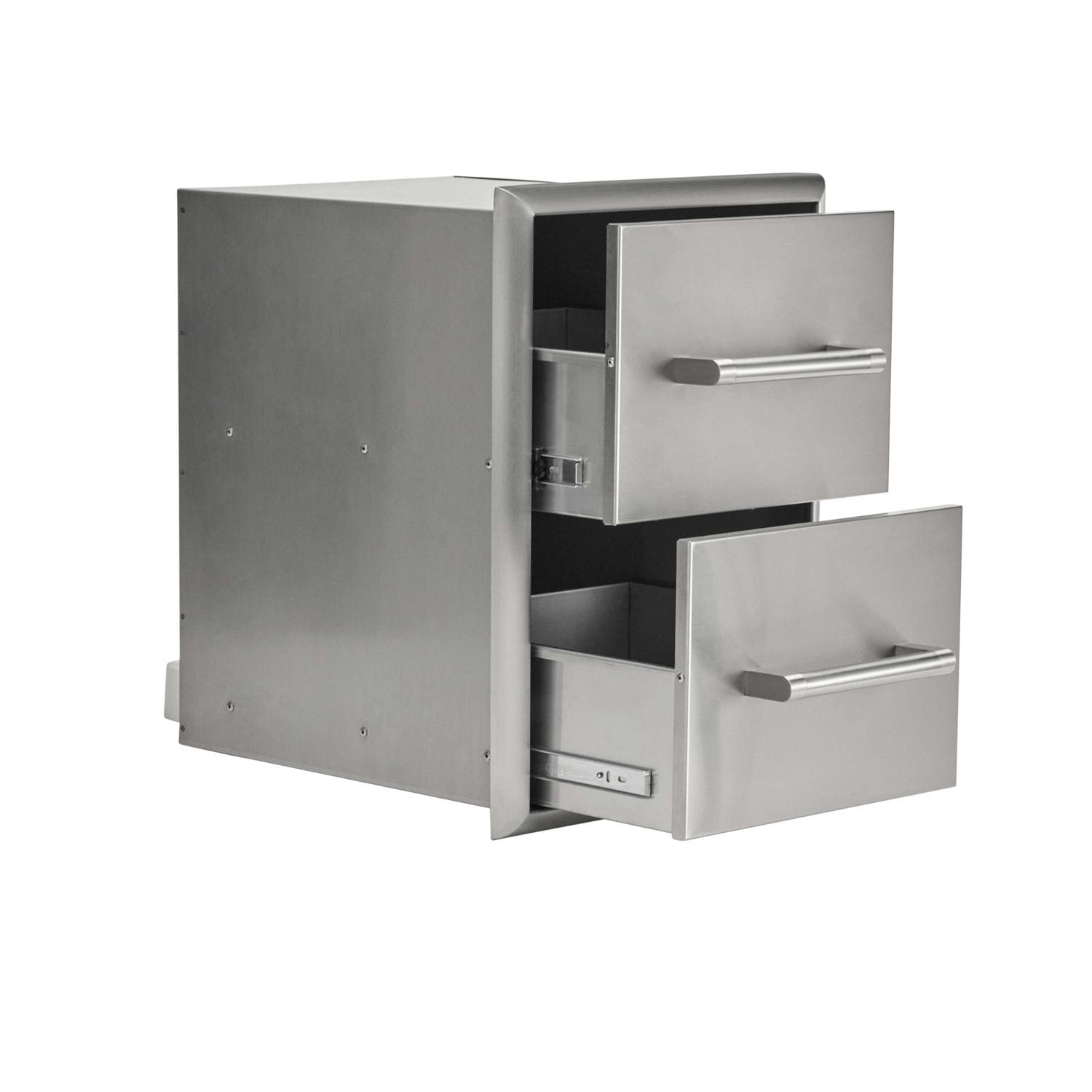Coyote 16 Inch Stainless Steel Double Access Drawer