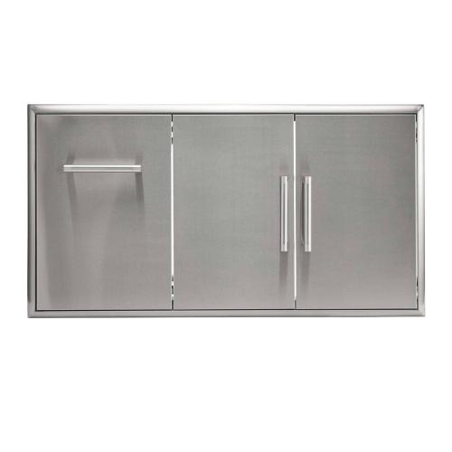 Coyote 45 Inch Combo Cabinet with Double Access Doors and Pull Out Trash Drawer