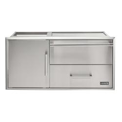 Coyote 42 Inch Combo Cabinet with Warming Drawer Single Drawer and Single Access Door250
