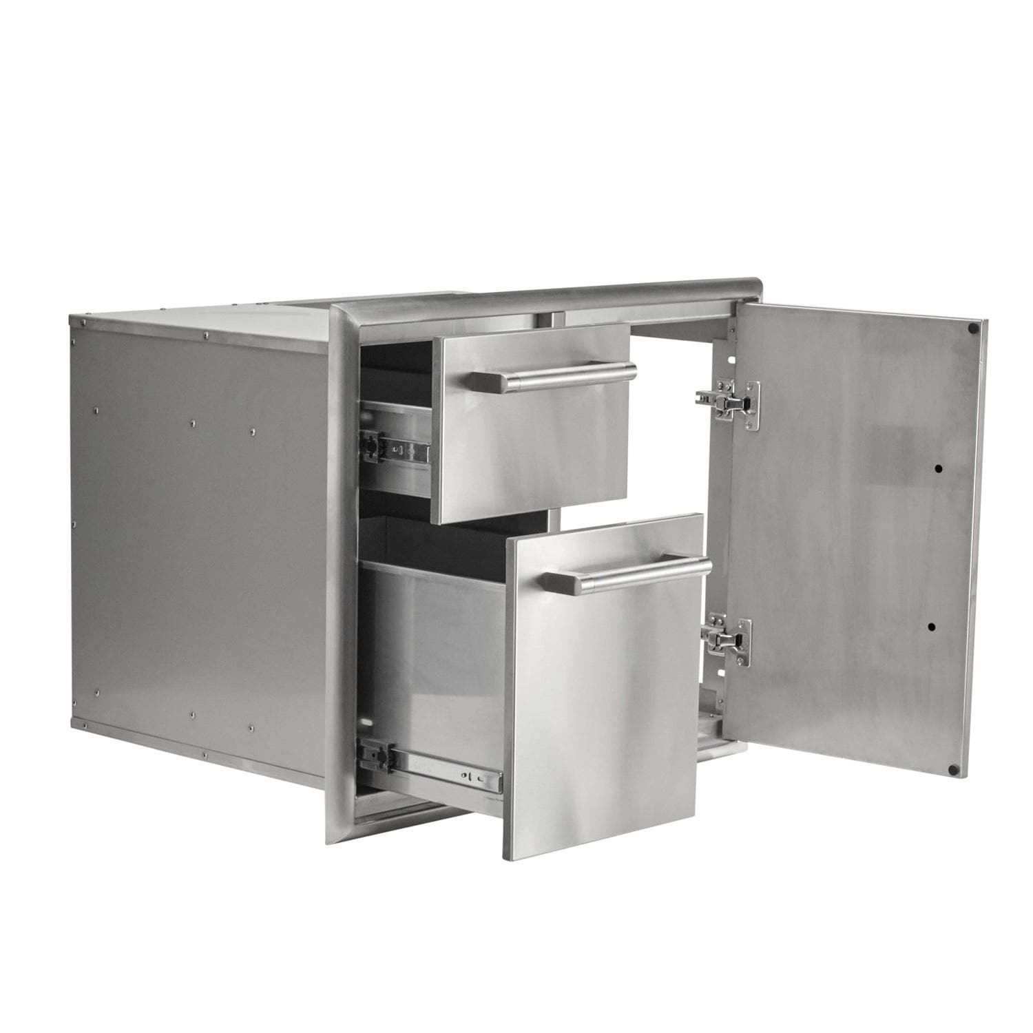 Coyote 31 Inch Stainless Steel Right Hinged Access Door  and  Double Drawer Combo