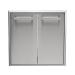 Coyote 26 Inch Roll Out Stainless Steel Double Trash and Recycling Bin