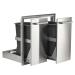 Coyote 26 Inch Roll Out Stainless Steel Double Trash and Recycling Bin