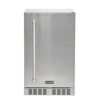 Coyote 21 Inch 4 1 Cu Ft Right Hinge Built In Outdoor Rated Compact Refrigerator C121R S R350