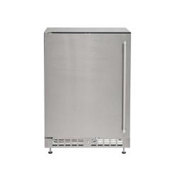 Coyote 24 Inch 5 1 Cu Ft Reversible Hinge Built In Outdoor Rated Compact Refrigerator C124R S250