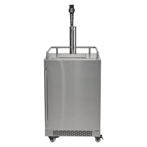 Coyote 24 Inch Freestanding Reversible Hinge Single Tap Kegerator