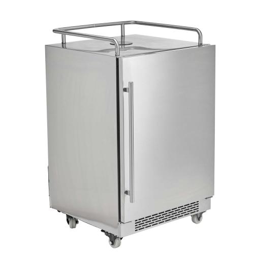 Coyote 24 Inch Freestanding Reversible Hinge Single Tap Kegerator