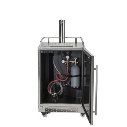 Coyote 24 Inch Freestanding Reversible Hinge Single Tap Kegerator