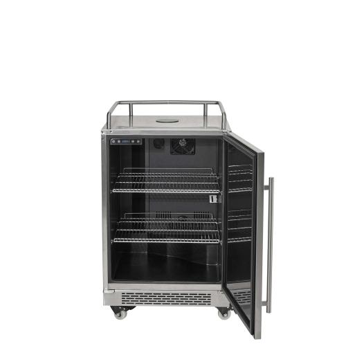 Coyote 24 Inch Freestanding Reversible Hinge Single Tap Kegerator