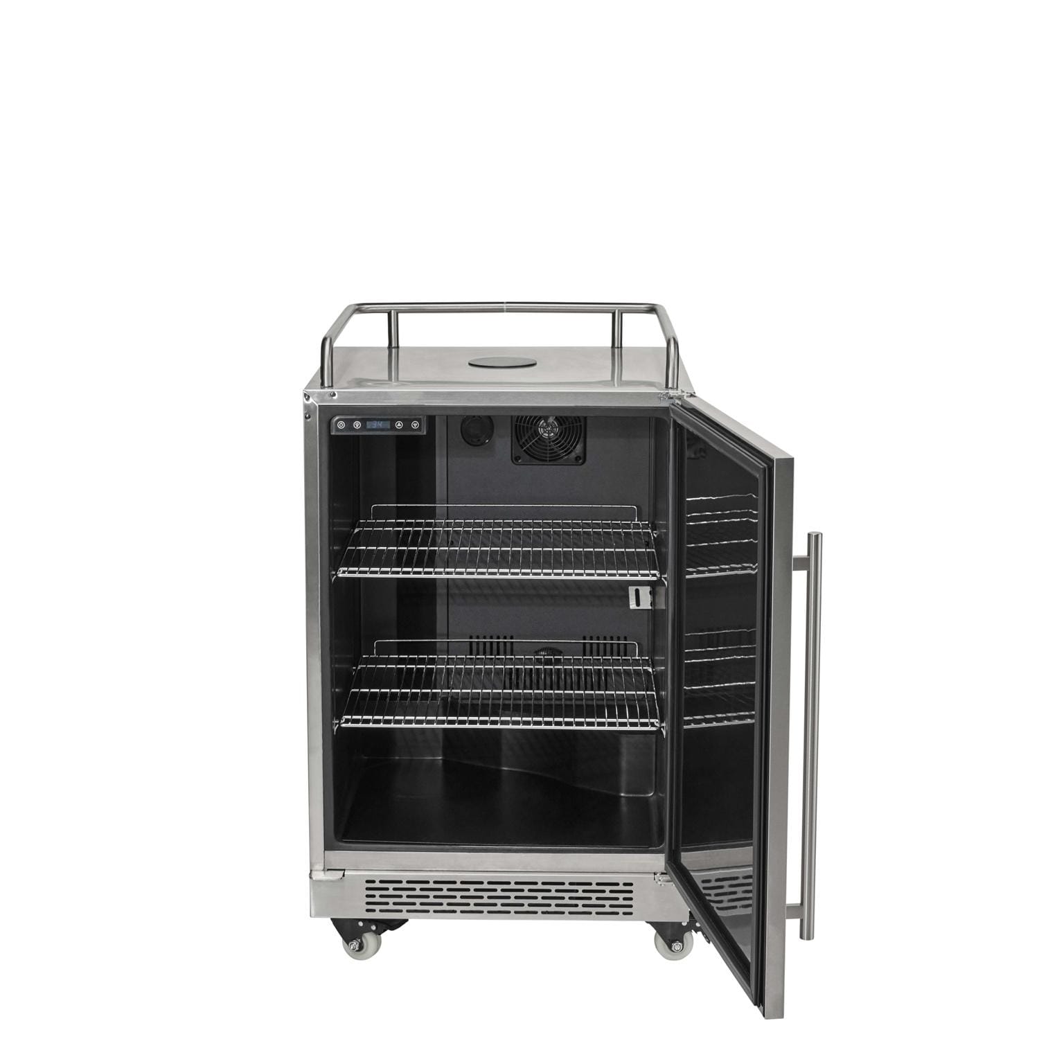 Coyote 24 Inch Freestanding Reversible Hinge Single Tap Kegerator
