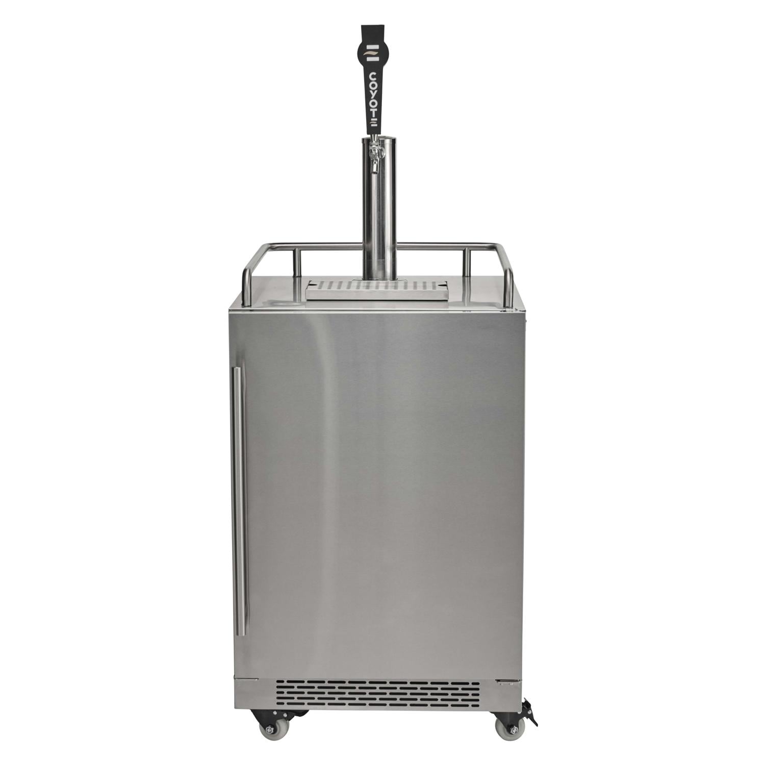 Coyote 24 Inch Freestanding Reversible Hinge Single Tap Kegerator