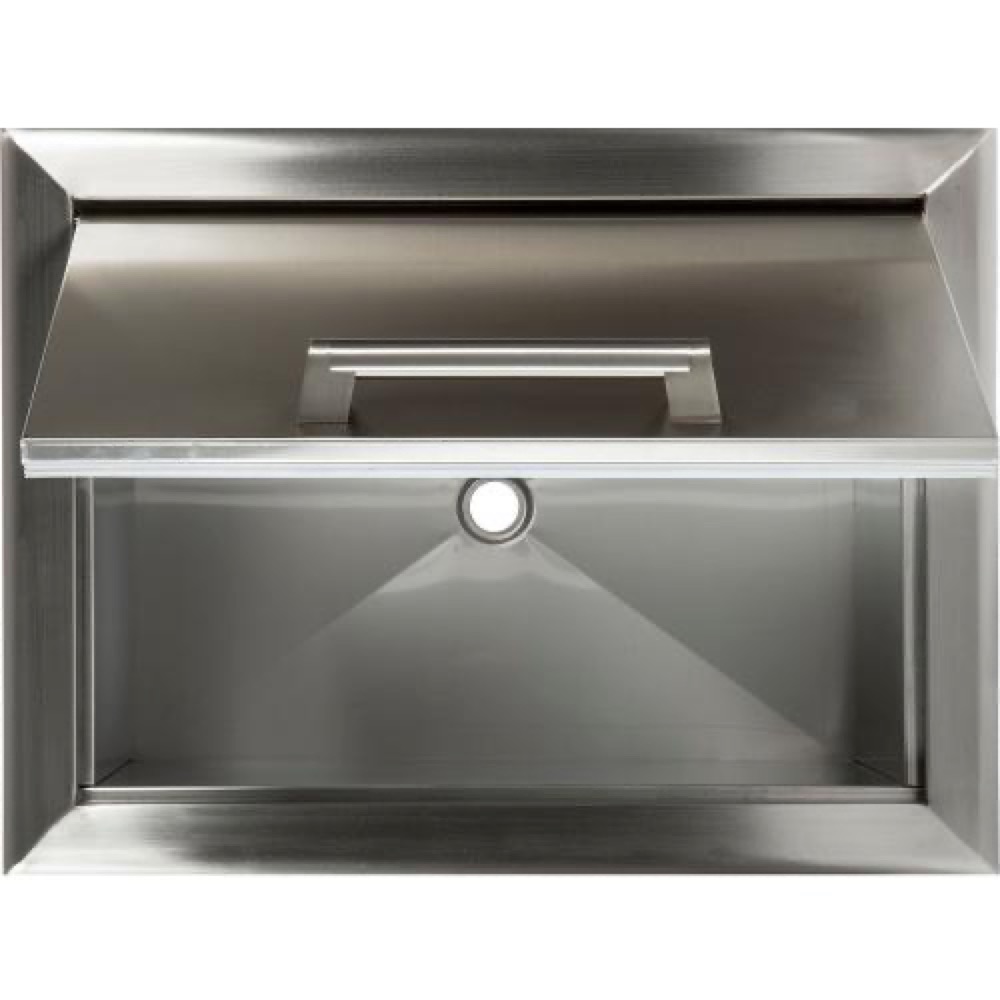 Coyote 25 Inch Stainless Steel Drop In Ice Bin Cooler with Hinged Lid