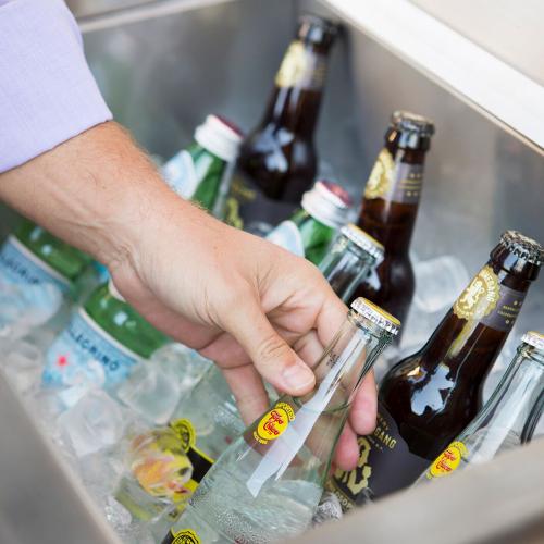 Coyote 25 Inch Stainless Steel Drop In Ice Bin Cooler with Hinged Lid