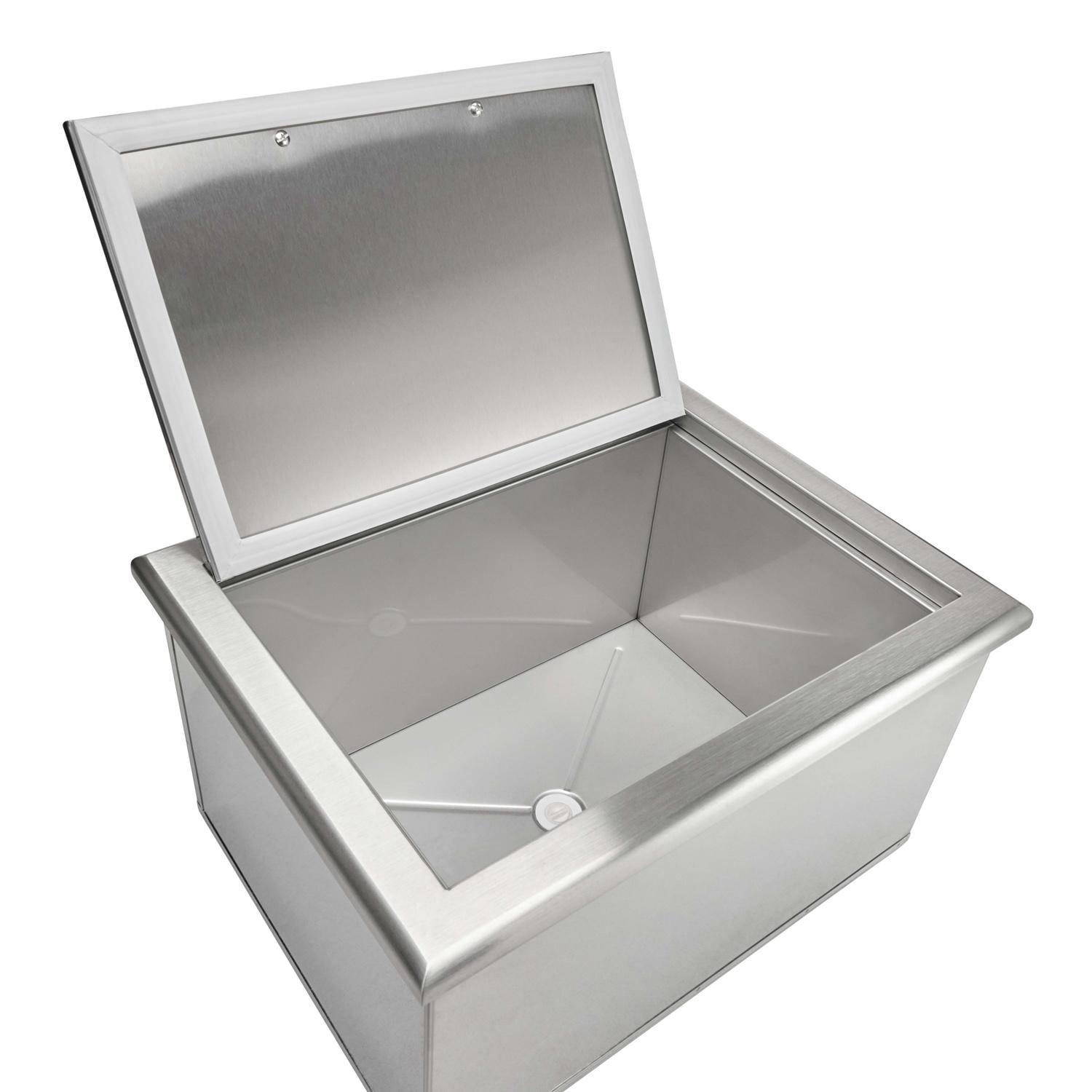 Coyote 25 Inch Stainless Steel Drop In Ice Bin Cooler with Hinged Lid
