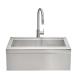 Coyote 30 Inch Stainless Steel Outdoor Farmhouse Apron Sink with Drain Faucet Strainer  and  SS Cover Included