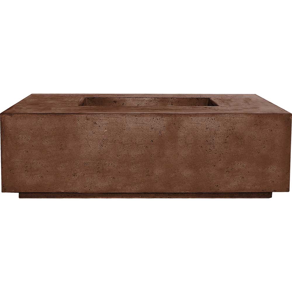 Prism Hardscapes Porto 68 Inch 65000 BTU Natural Gas Rectangular Fire Pit Table   Cafe