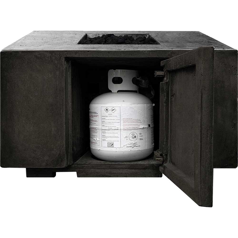 Prism Hardscapes Porto 68 Inch 65000 BTU Natural Gas Rectangular Fire Pit Table   Ebony