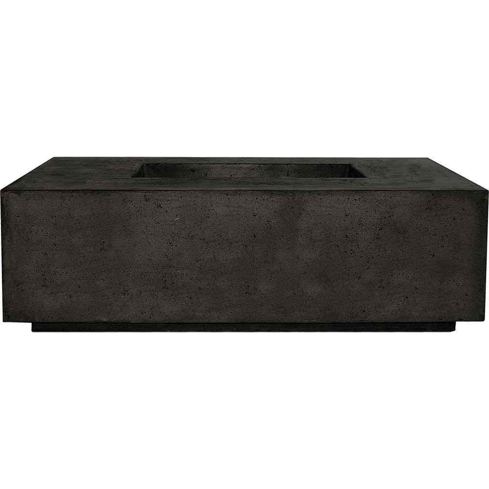 Prism Hardscapes Porto 68 Inch 65000 BTU Natural Gas Rectangular Fire Pit Table   Ebony