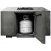 Prism Hardscapes Porto 68 Inch 65000 BTU Natural Gas Rectangular Fire Pit Table   Pewter