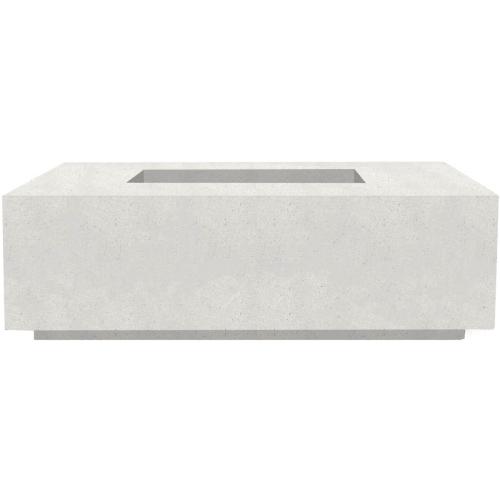 Prism Hardscapes Porto 68 Inch 65000 BTU Natural Gas Rectangular Fire Pit Table   Ultra White