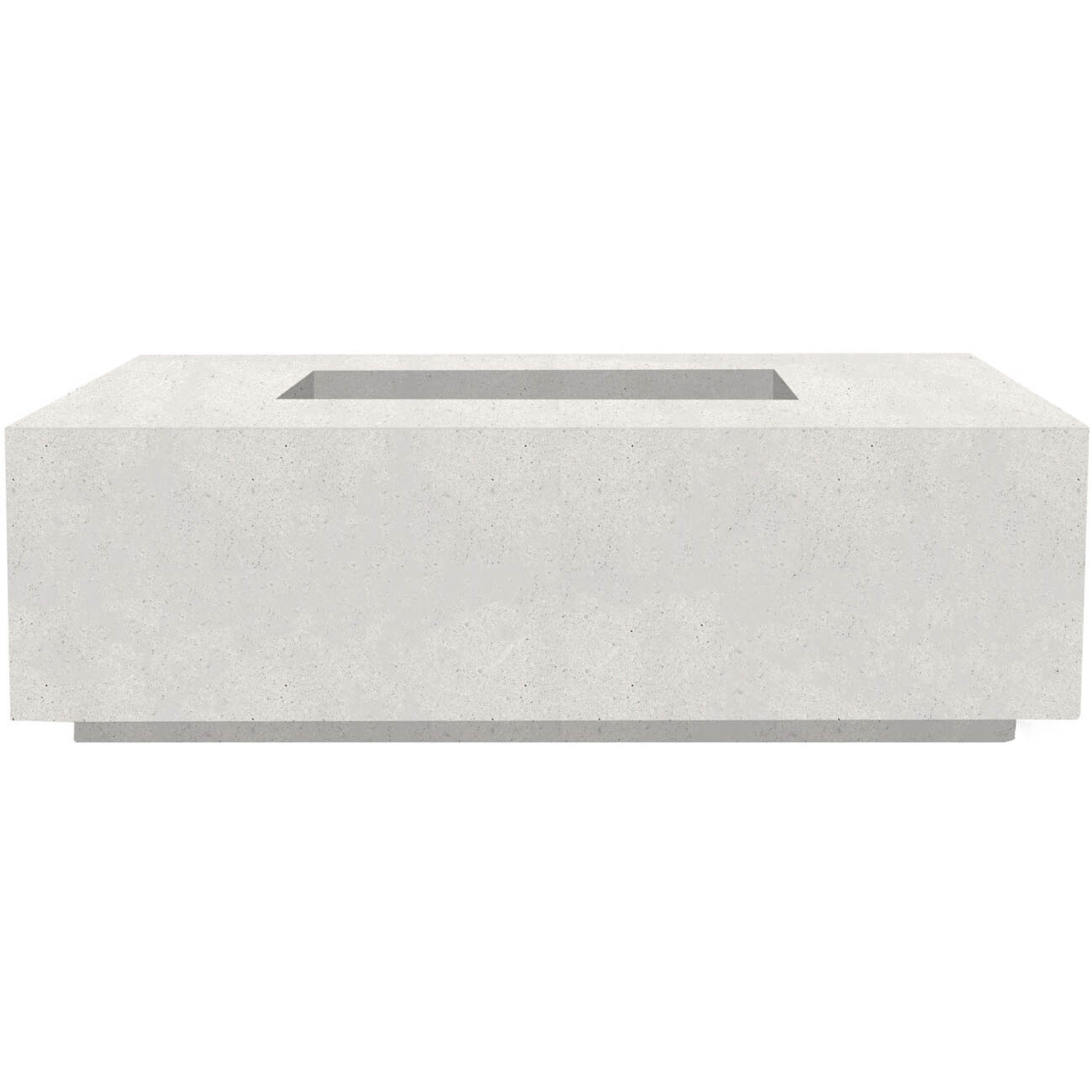 Prism Hardscapes Porto 68 Inch 65000 BTU Natural Gas Rectangular Fire Pit Table   Ultra White