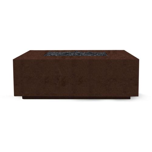 Prism Hardscapes Porto 58 Inch 65000 BTU Natural Gas Rectangular Fire Pit Table   Cafe