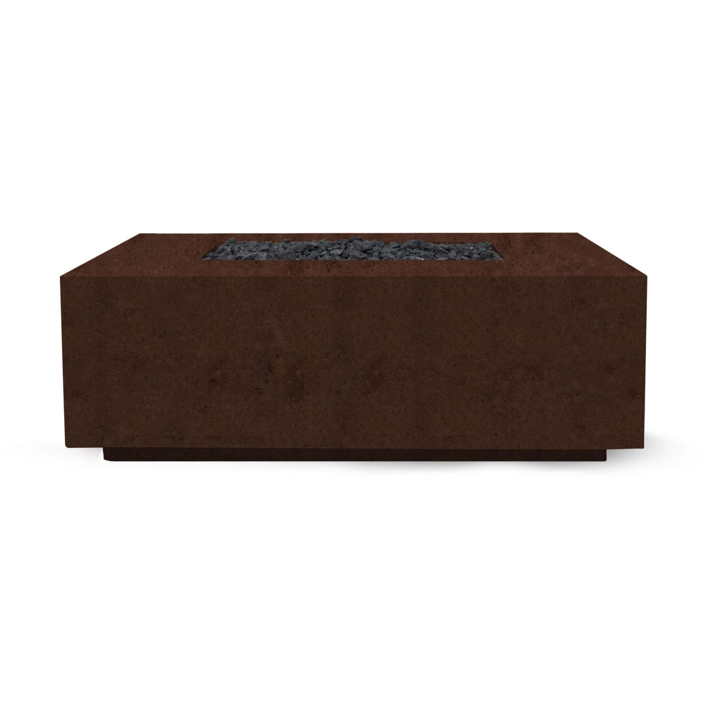 Prism Hardscapes Porto 58 Inch 65000 BTU Natural Gas Rectangular Fire Pit Table   Cafe