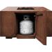 Prism Hardscapes Porto 58 Inch 65000 BTU Natural Gas Rectangular Fire Pit Table   Cafe