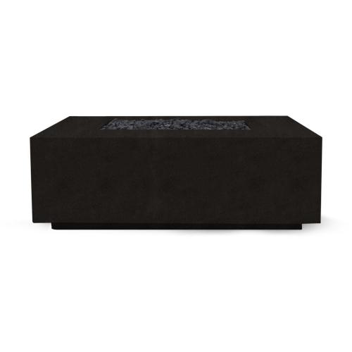 Prism Hardscapes Porto 58 Inch 65000 BTU Natural Gas Rectangular Fire Pit Table   Ebony