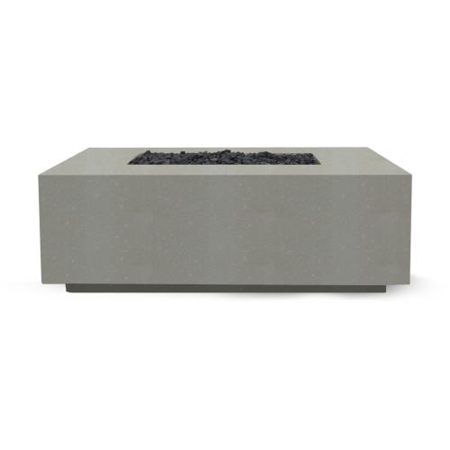 Prism Hardscapes Porto 58 Inch 65000 BTU Natural Gas Rectangular Fire Pit Table   Natural