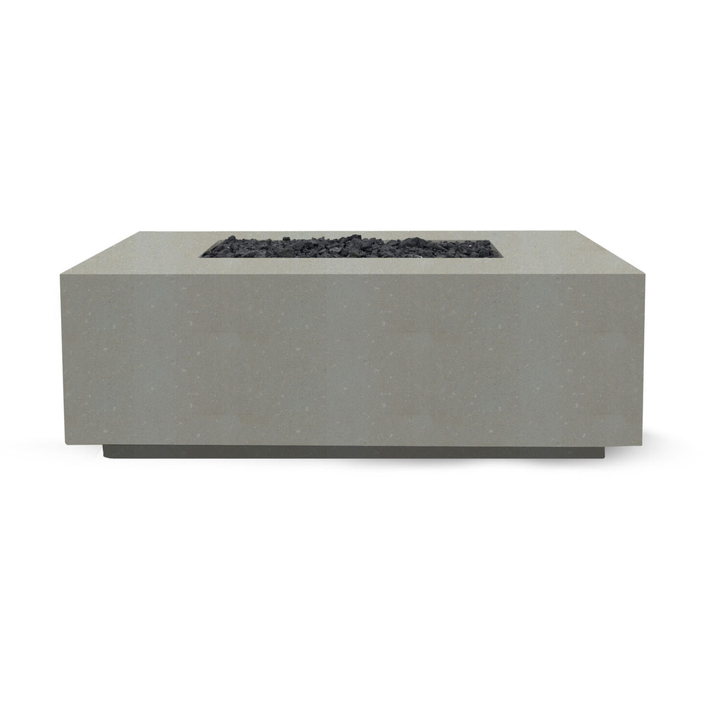Prism Hardscapes Porto 58 Inch 65000 BTU Natural Gas Rectangular Fire Pit Table   Natural