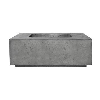 Prism Hardscapes Portos 58 Inch Enclosed Propane Gas Fire Pit Table Pewter PH 435 4LP350