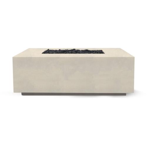 Prism Hardscapes Porto 58 Inch 65000 BTU Natural Gas Rectangular Fire Pit Table   Coastal