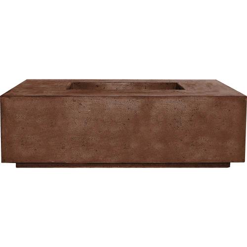 Prism Hardscapes Porto 60 Inch 65000 BTU Natural Gas Rectangular Fire Pit Table   Cafe
