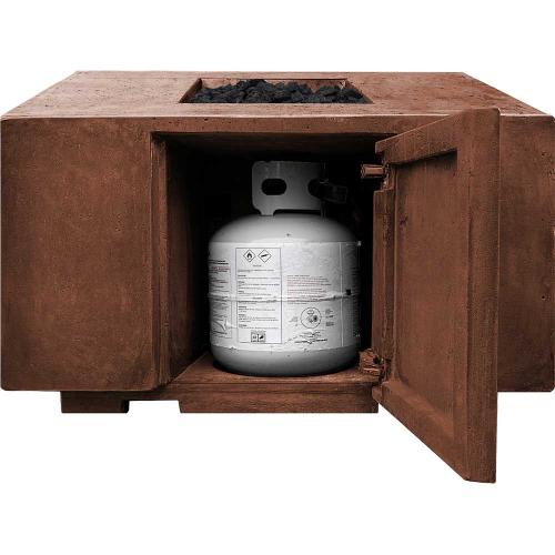 Prism Hardscapes Porto 60 Inch 65000 BTU Natural Gas Rectangular Fire Pit Table   Cafe