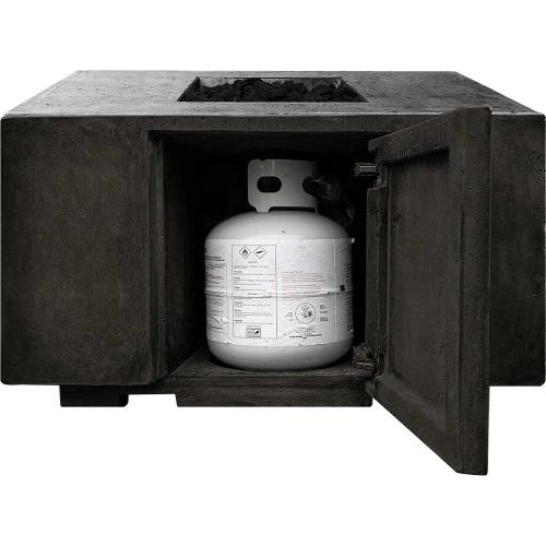 Prism Hardscapes Porto 60 Inch 65000 BTU Natural Gas Rectangular Fire Pit Table   Ebony