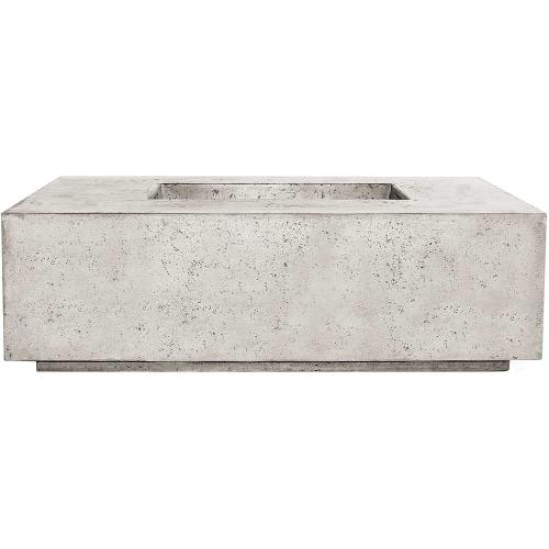 Prism Hardscapes Porto 60 Inch 65000 BTU Natural Gas Rectangular Fire Pit Table   Natural
