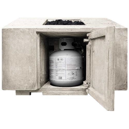 Prism Hardscapes Porto 60 Inch 65000 BTU Natural Gas Rectangular Fire Pit Table   Natural